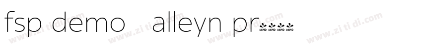 fsp demo   alleyn pr字体转换